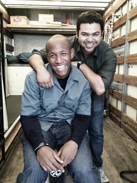 On set of the viral short film "Batman: Puppet Master"