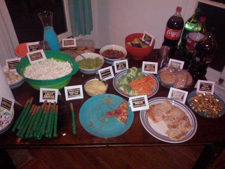 Went to a friend's birthday party over the weekend. I love that the grub had Star Wars names